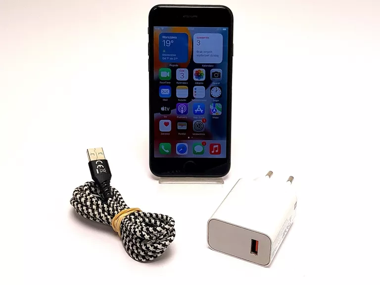 TELEFON IPHONE 7 128GB + ŁADOWARKA, BATERIA 100%