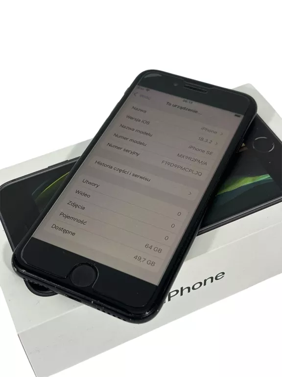 TELEFON IPHONE SE 2020 - 64GB - PUDEŁKO - SŁUCHAWKI!