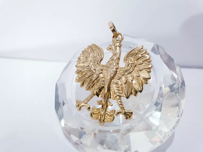 ZŁOTO 585 ZŁOTA ZAWIESZKA ORZEŁ W KORONIE 14 K WISIOR WISIOREK ZŁOTY