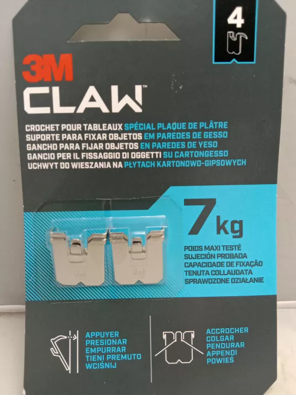 UCHWYT NA PŁYTĘ KARTON GIPS 3M CLAW 7KG