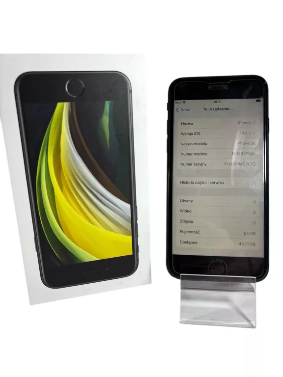 TELEFON IPHONE SE 2020 - 64GB - PUDEŁKO - SŁUCHAWKI!
