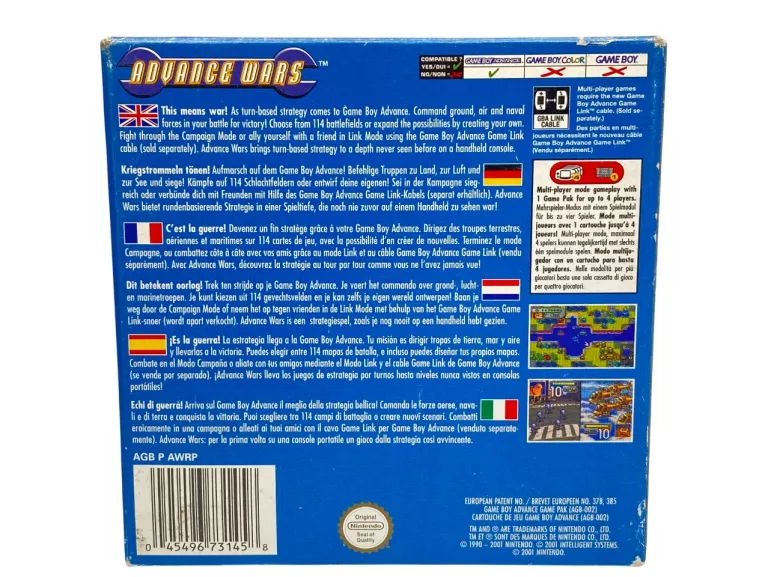 GRA ADVANCE WARS PAL NINTENDO GAMEBOY ADVANCE GBA UNIKAT!