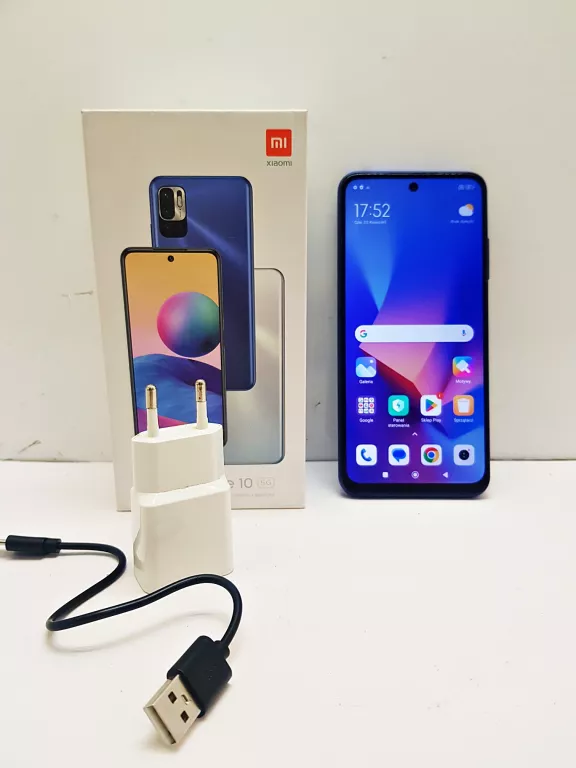 TELEFON XIAOMI REDMI NOTE 10 64/4 PUDEŁKO ŁADOWARKA