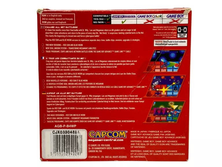 GRA MEGA MAN BATTLE NETWORK 4: RED SUN PAL NINTENDO GAMEBOY ADVANCE GBA