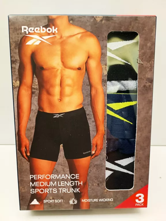 BOKSERKI MAJTKI MĘSKIE REEBOK 3PAK L. 5905588745266