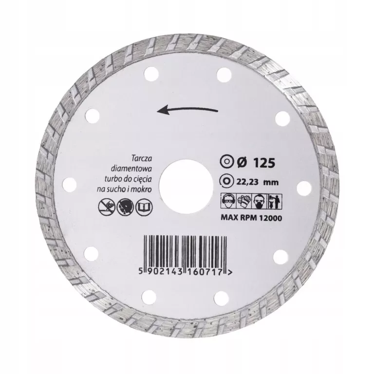 TARCZA DIAMENTOWA 125 X 22.3 MM TURBO