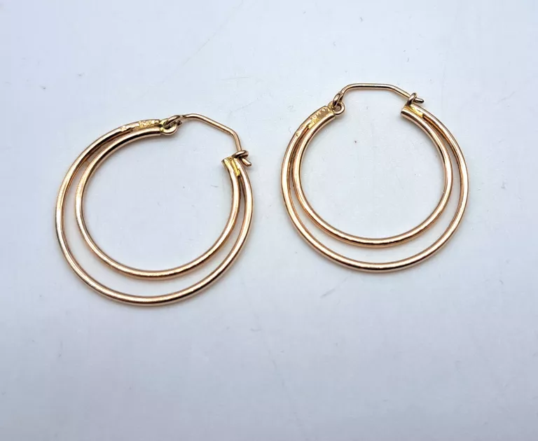 WYRÓB JUBILERSKI UŻYWANY ZŁOTE KOLCZYKI 585 4,39G