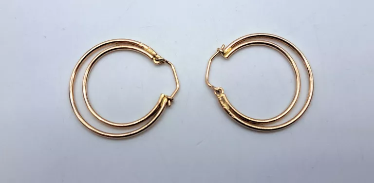 WYRÓB JUBILERSKI UŻYWANY ZŁOTE KOLCZYKI 585 4,39G