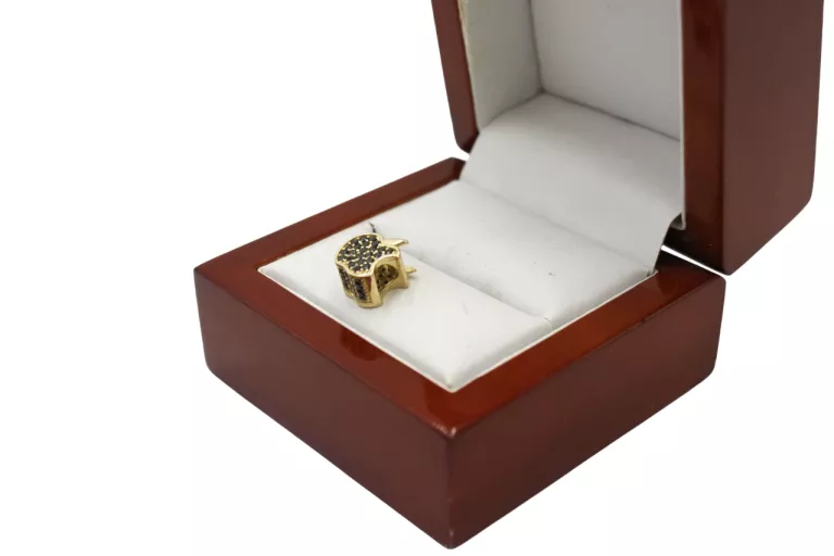 ŚLICZNY ZŁOTY KORALIK CHARMS JABŁKO 585, 14K, 1.97G
