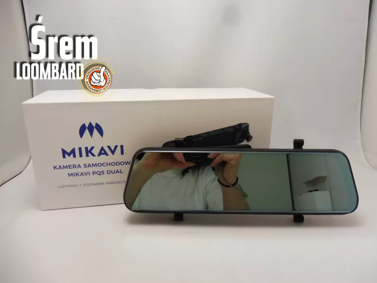 KAMERA SAMOCHODOWA MIKAVI PQ5 DUAL LUSTERKO, KOMPLET, STAN BDB!