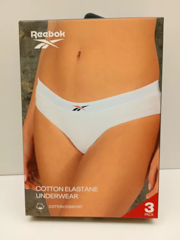 FIGI DAMSKIE MAJTKI BIELIZNA KOMPLET REEBOK 3PACK MIX CAN L. 590558874543