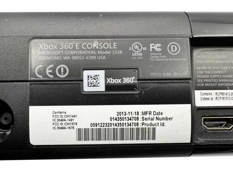 KONSOLA MICROSOFT XBOX 360E 4GB MODEL 1538 - KINECT + PAD + GRY!