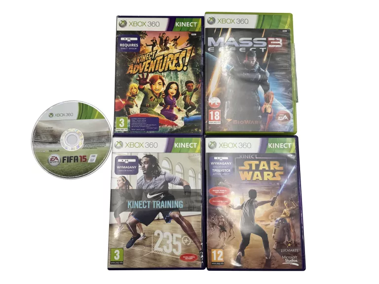 KONSOLA MICROSOFT XBOX 360E 4GB MODEL 1538 - KINECT + PAD + GRY!