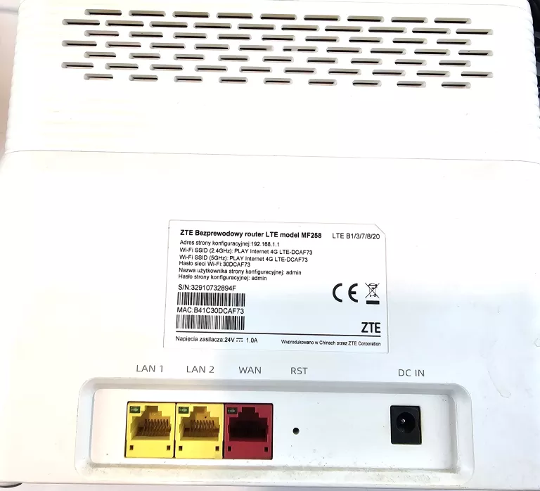 ZESTAW ZTE MF258K NET BOX LTE CAT.15 KOMPLET
