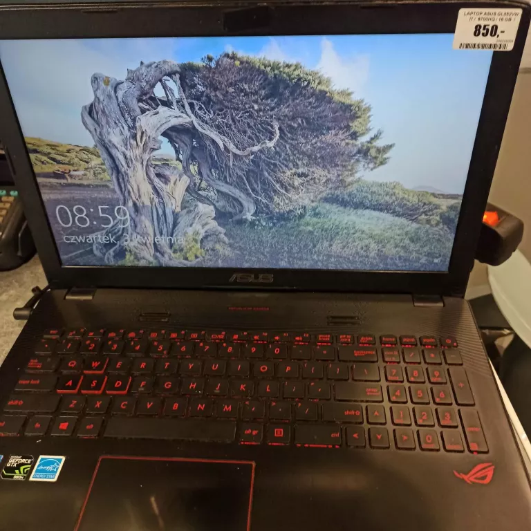 LAPTOP ASUS GL552VW / I7 / 6700HQ / 16 GB / ŁADOWARKA