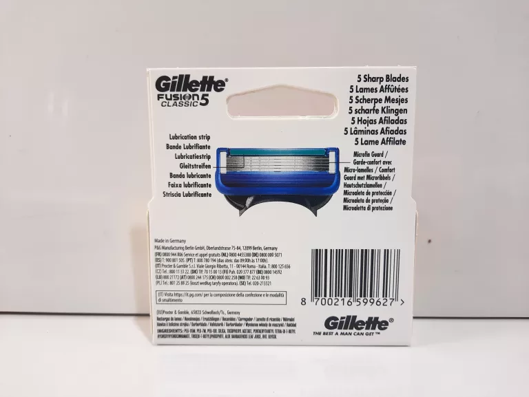 WKŁADY DO MASZYNKI GILLETTE FUSION 5 CLASSIC 3 SZT