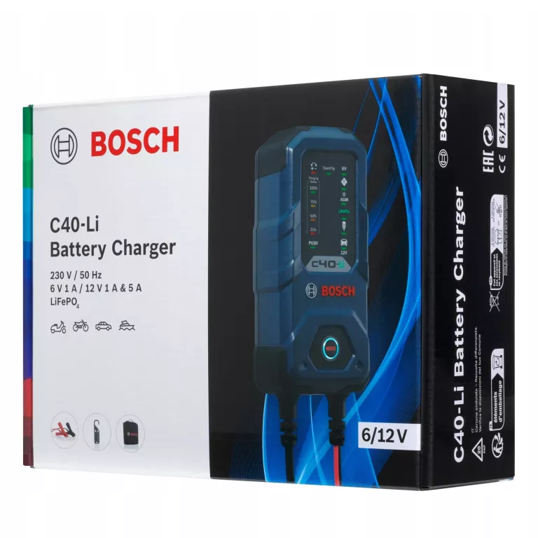 BOSCH C40-LI ŁADOWARKA AKUMULATOROWA PROSTOWNIK 6/12V 4047026640441