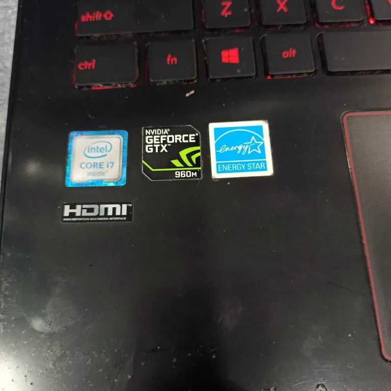 LAPTOP ASUS GL552VW / I7 / 6700HQ / 16 GB / ŁADOWARKA