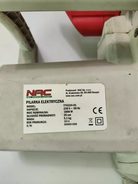 NAC YT 4334-01 PIŁA ELEKTRYCZNA SYSTEM SDS 1800W