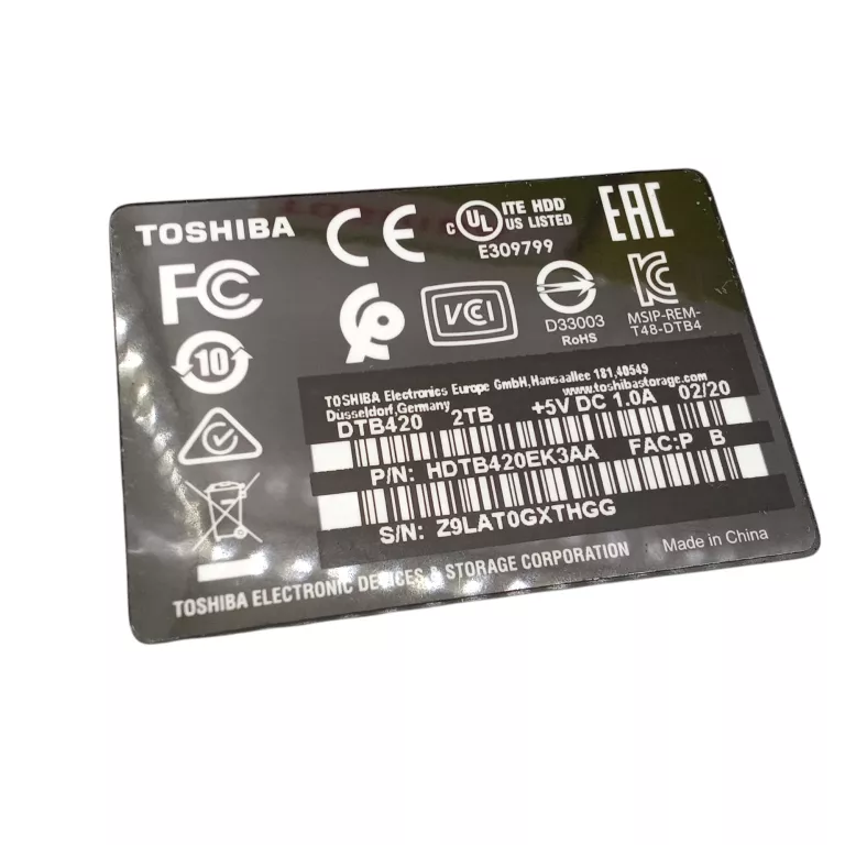 DYSK ZEWNĘTRZNY HDD TOSHIBA CANVIO BASICS 2TB