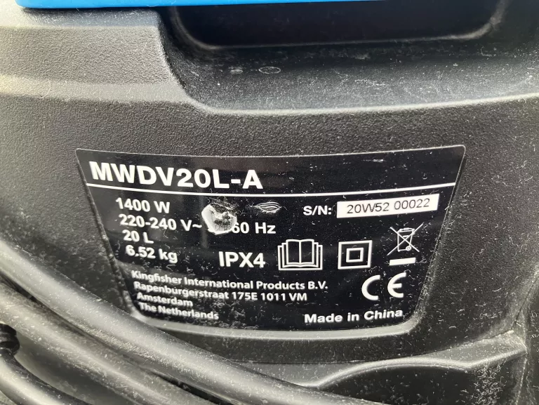 ODKURZACZ WARSZTATOWY MACALLISTER MWDV20L