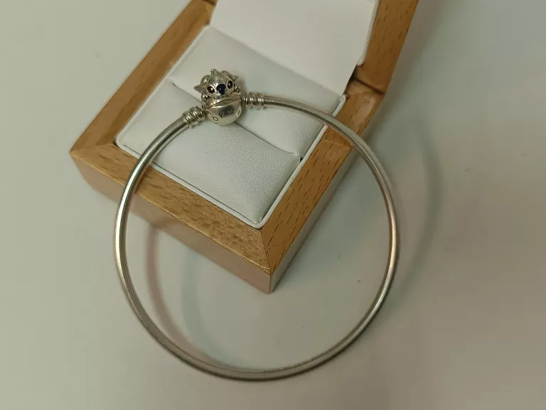 PIĘKNA SREBRNA BRANSOLETKA PANDORA STITCH PR 925 ŚREDNICA 7 CM