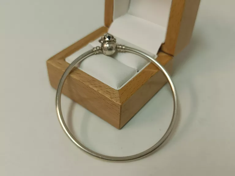 PIĘKNA SREBRNA BRANSOLETKA PANDORA STITCH PR 925 ŚREDNICA 7 CM
