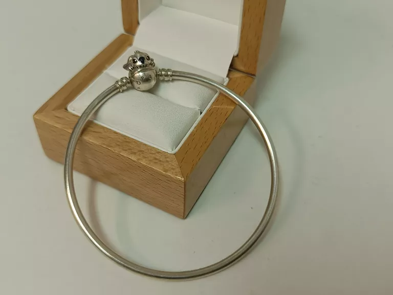 PIĘKNA SREBRNA BRANSOLETKA PANDORA STITCH PR 925 ŚREDNICA 7 CM