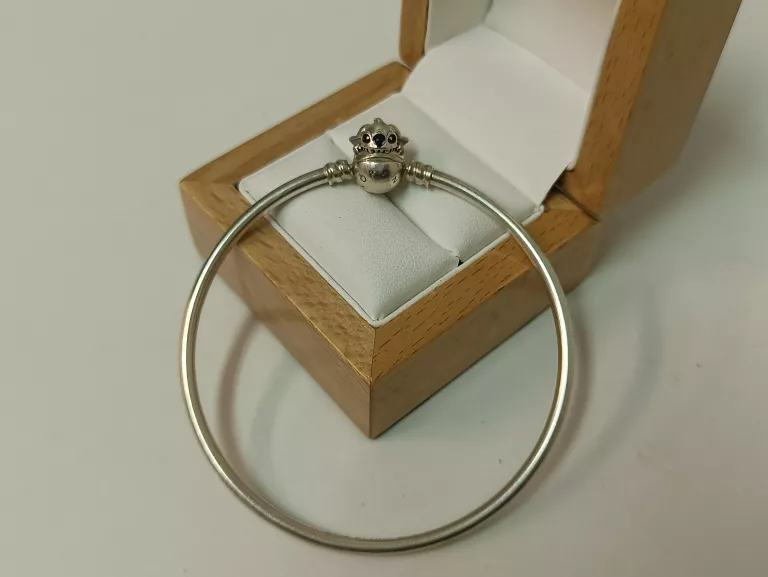 PIĘKNA SREBRNA BRANSOLETKA PANDORA STITCH PR 925 ŚREDNICA 7 CM