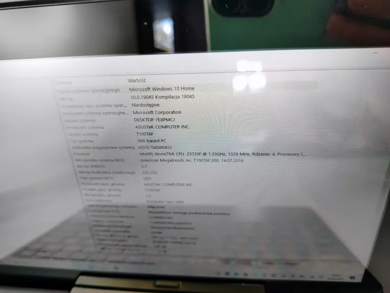 LAPTOP ASUS TRANSFORMER BOOK T100TAF 10,1" INTEL ATOM Z3735F 2GB\32 GB