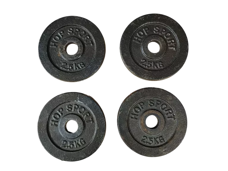 HANTLE ŻELIWNE HOP SPORT 4X1.25KG + 4X2.5KG + 4X5KG + 3X GRYF