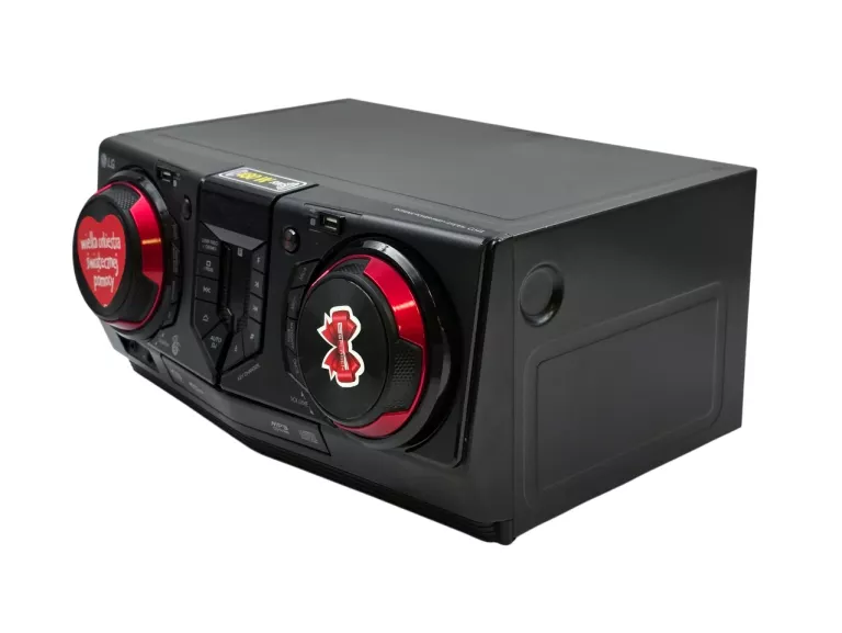 KOMPAKTOWA WIEŻA STEREO LG CJ44 480W + 2 GŁOŚNIKI PILOT