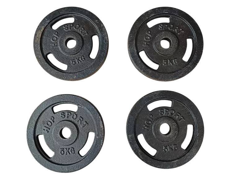 HANTLE ŻELIWNE HOP SPORT 4X1.25KG + 4X2.5KG + 4X5KG + 3X GRYF