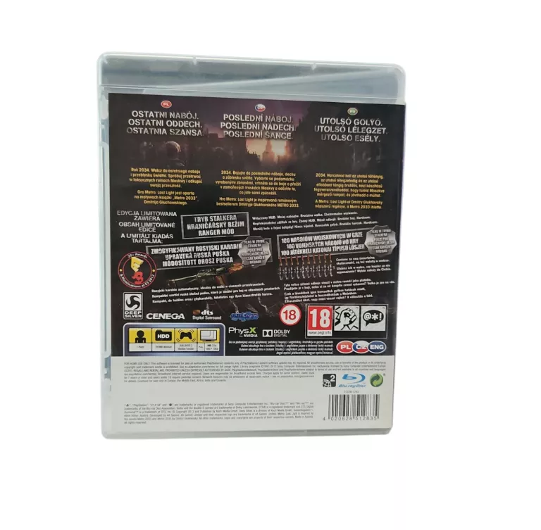 GRA NA PS3 METRO LAST LIGHT