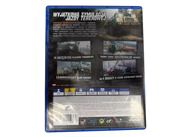 GRA NA PLAYSTATION 4 (PS4) MUD RUNNER ASPINTIRES GAME POLSKIE NAPISY