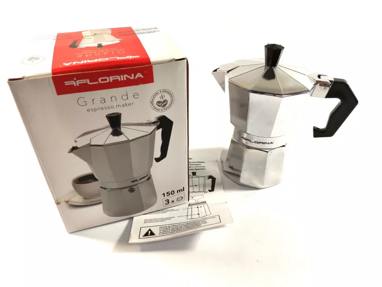 KAWIARKA ALUMINIOWA DO ESPRESSO FLORINA GRANDE NA 3 FILIŻANKI