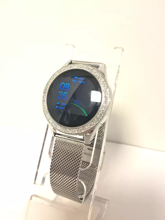 SMARTWATCH KW20 SREBNY Z CYRKONIAMI