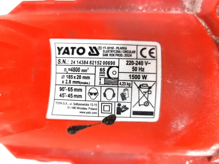 PILARKA TARCZOWA YATO YT82152