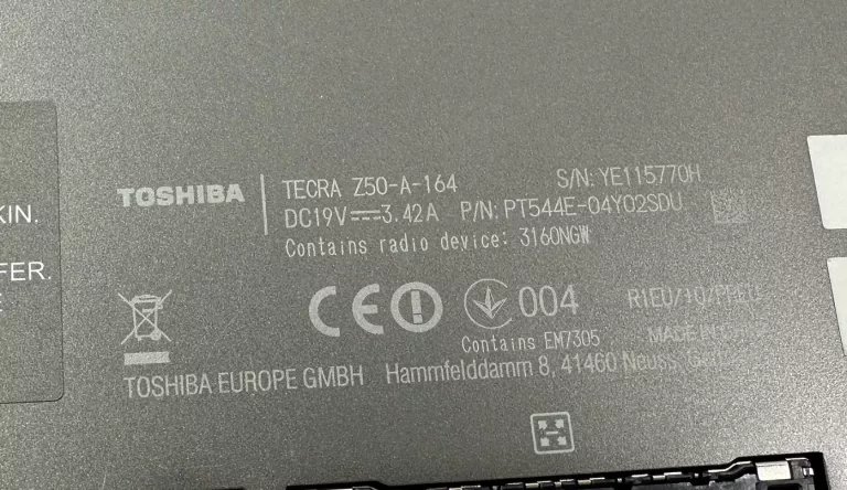 LAPTOP TOSHIBA Z50 256GB/8GB/WIN11PRO!