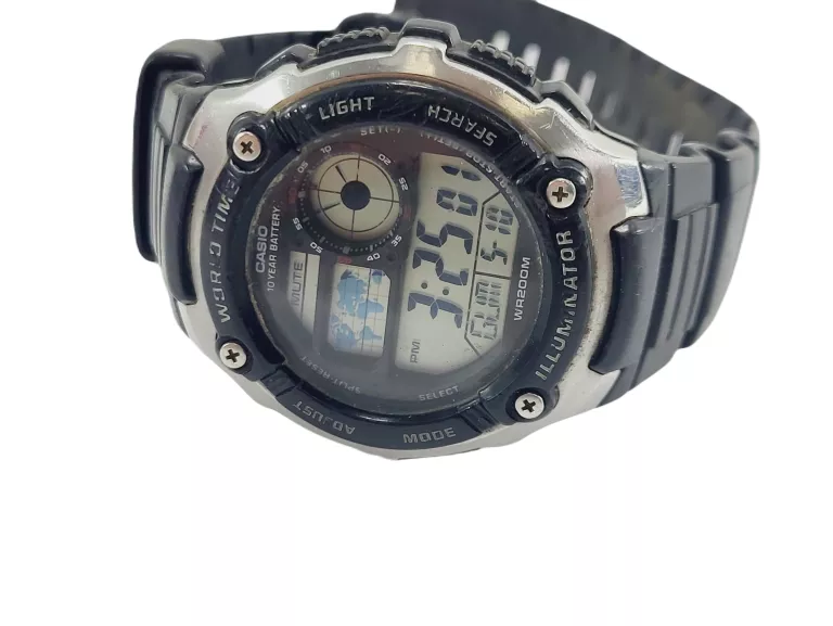 ZEGAREK MĘSKI NARĘCZNY CASIO AE 2100W WR200M CZARNY SPORTOWY