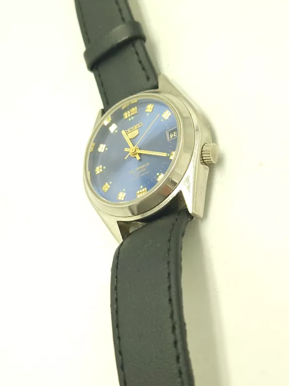 ZEGAREK SEIKO SERII 5 977552 ZŁOTO NIEBIESKI/SKÓRA NATUALNA