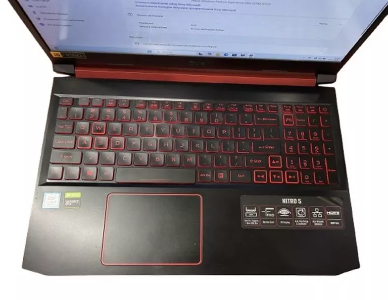 LAPTOP ACER NITRO 5 AN515-54 I5-9300H GTX1050 8GB RAM 512GB SSD W11H