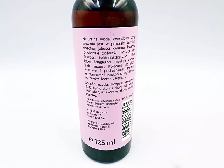 LOVE YOUR BODY HYDROLAT LAWENDA 99,4 % 125 ML