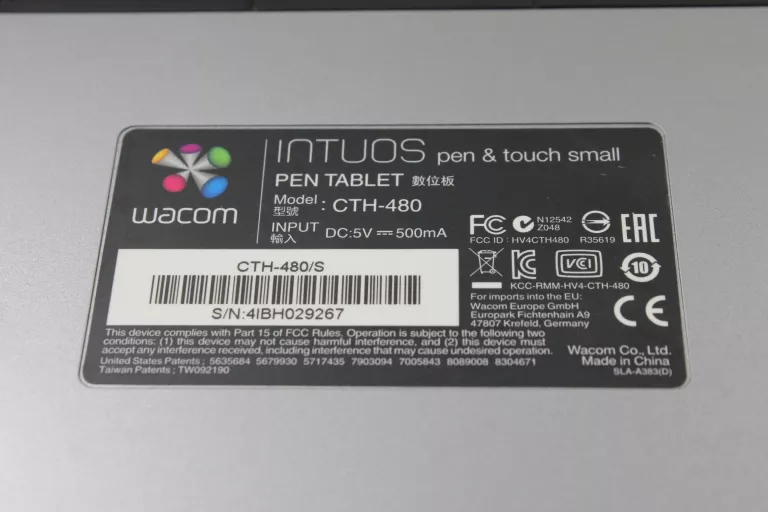 TABLET GRAFICZNY WACOM CTH-480