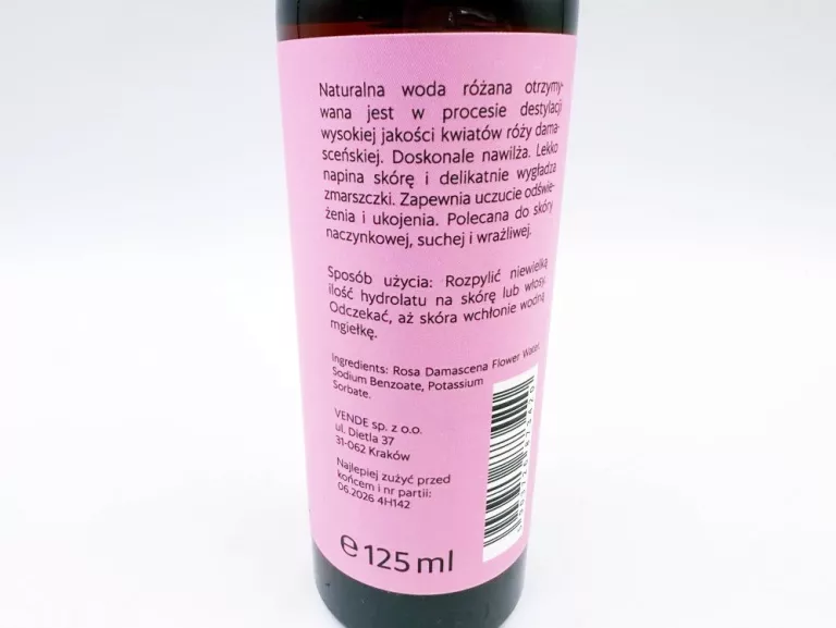LOVE YOUR BODY HYDROLAT RÓŻA 99,4% 125 ML