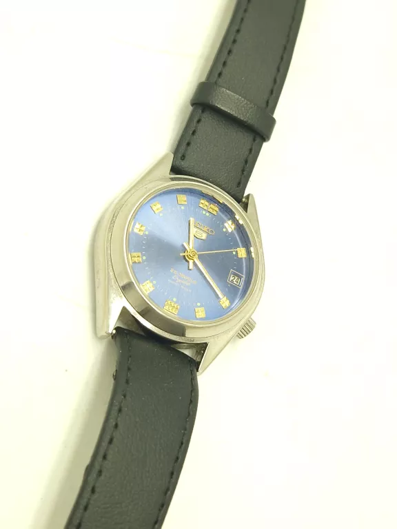 ZEGAREK SEIKO SERII 5 977552 ZŁOTO NIEBIESKI/SKÓRA NATUALNA