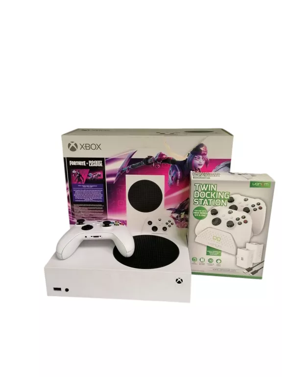KONSOLA XBOX ONE S KOMPLET PAD + STACJA DOKUJACA Z AKUMULATOREK