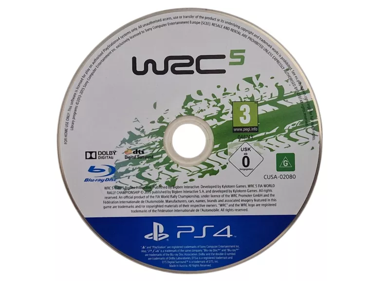 GRA NA SONY PLAYSTATION 4 (PS4) WRC 5