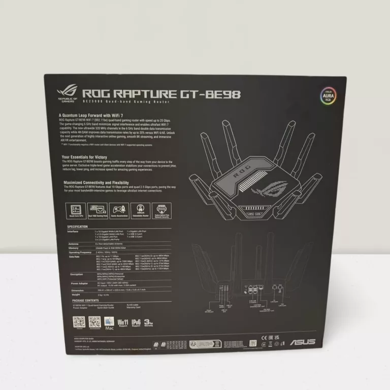 ROUTER ASUS GT-BE98 BOX KOMPLET WIFI 7