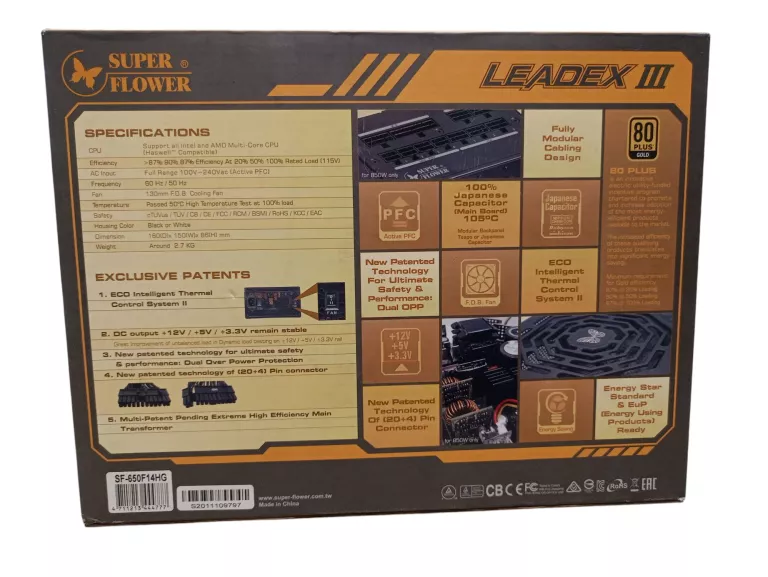 SUPER FLOWER LEADEX III 850W 80 PLUS GOLD